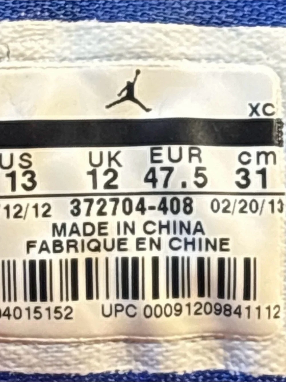 💥Nike Air Jordan 1 Flight 372704-408 Knicks Blue Orange Sz 13💛